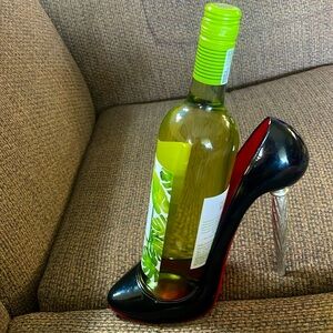 Christian louboutin and Red Stiletto Heel wine holder